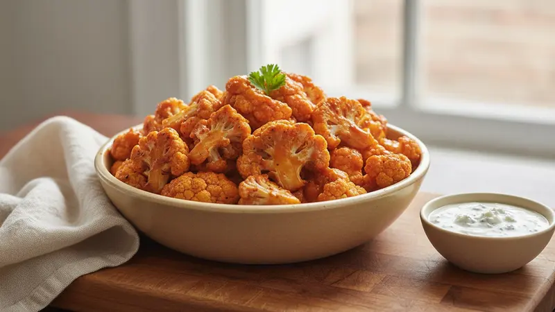 Grilled Buffalo Cauliflower Bites
