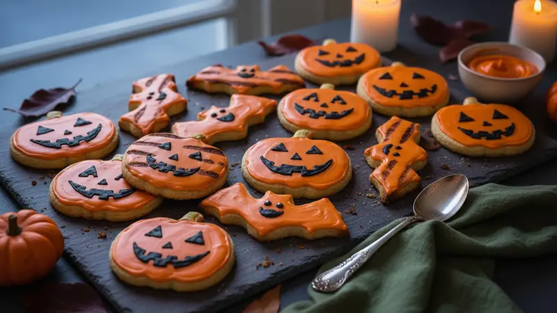 Grilled Halloween Sugar Cookies with Royal Icing