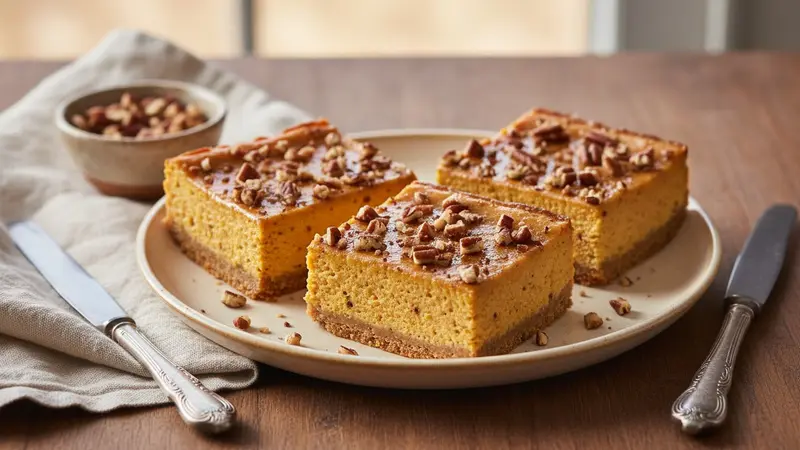 Grilled Pumpkin Cheesecake Bars